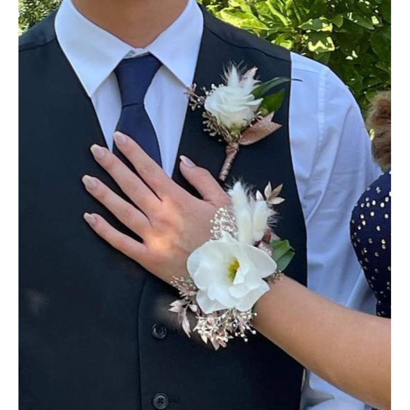 Royal Pair Corsage & Bout Set - Same Day Delivery