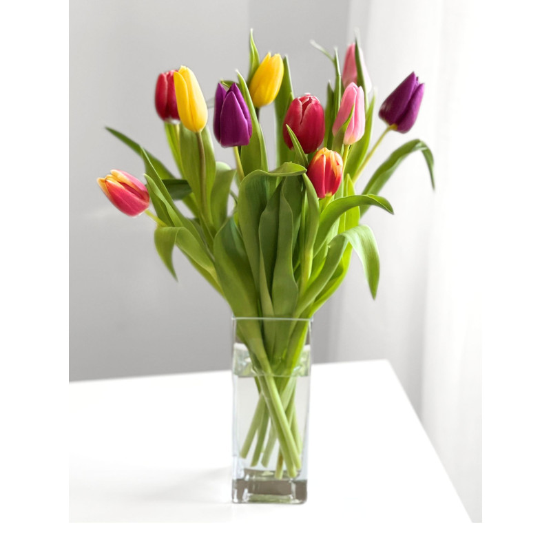 10 Tulips In A Vase - Same Day Delivery