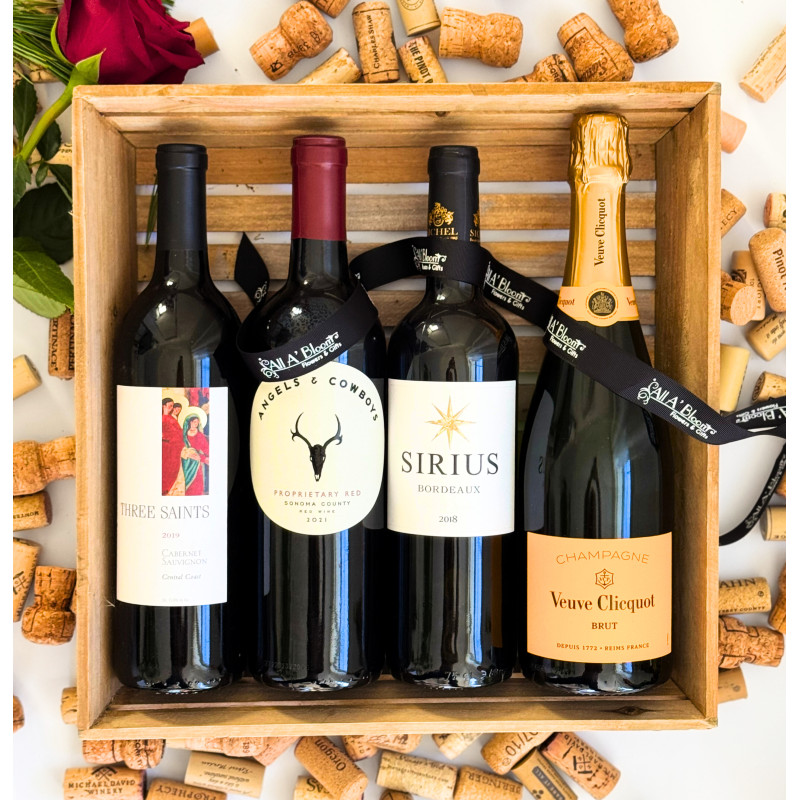 Reds & Champs Wine Crate - Same Day Delivery